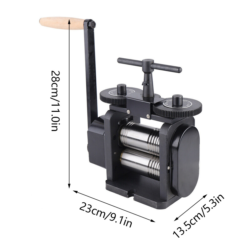 110mm Manual Rolling Mill Machine Wire Flat Pattern Sheet Metal Jewelry Tool US