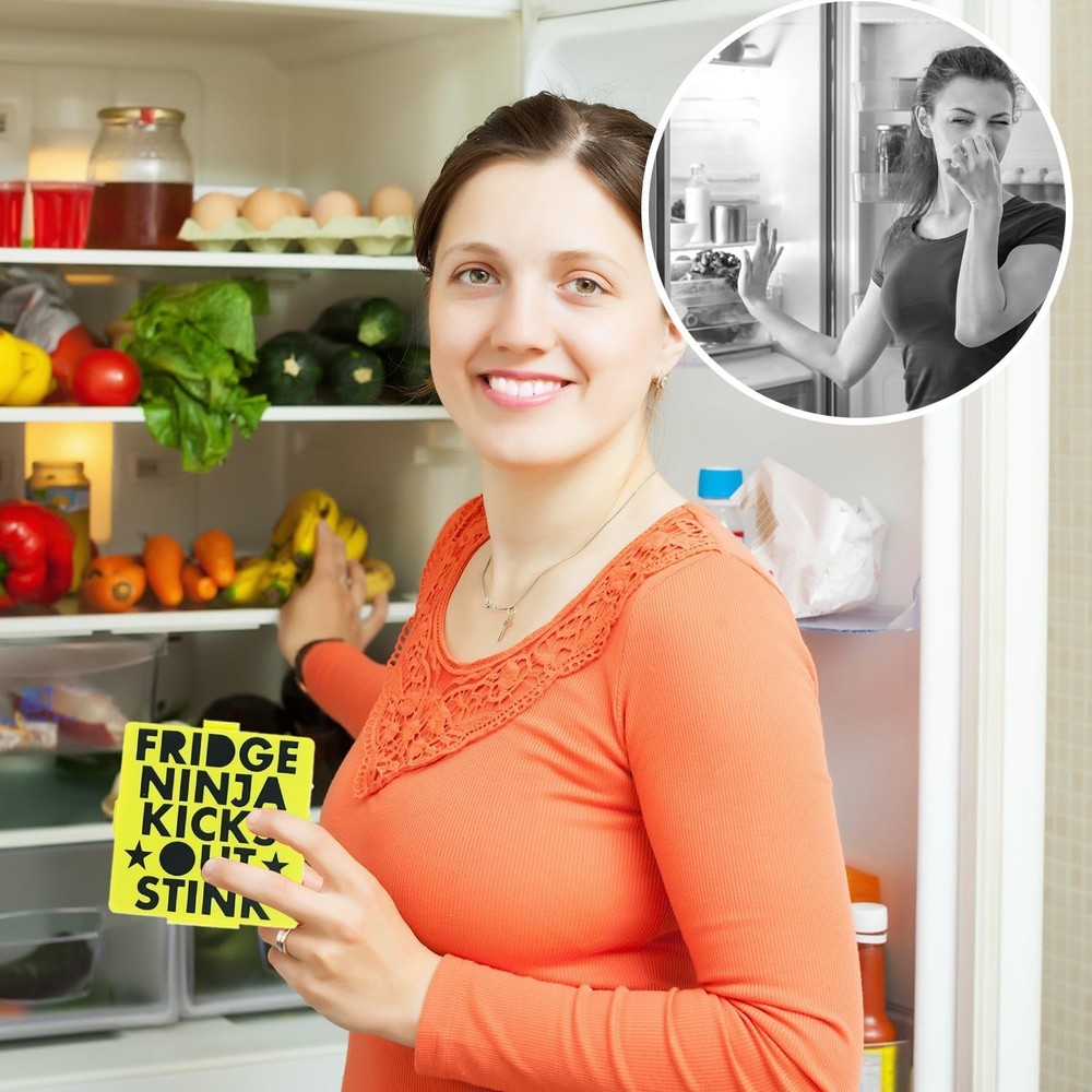 Fridge Ninja Compact Fridge Deodorizer (2 Pack) - More Effective Than Baking
