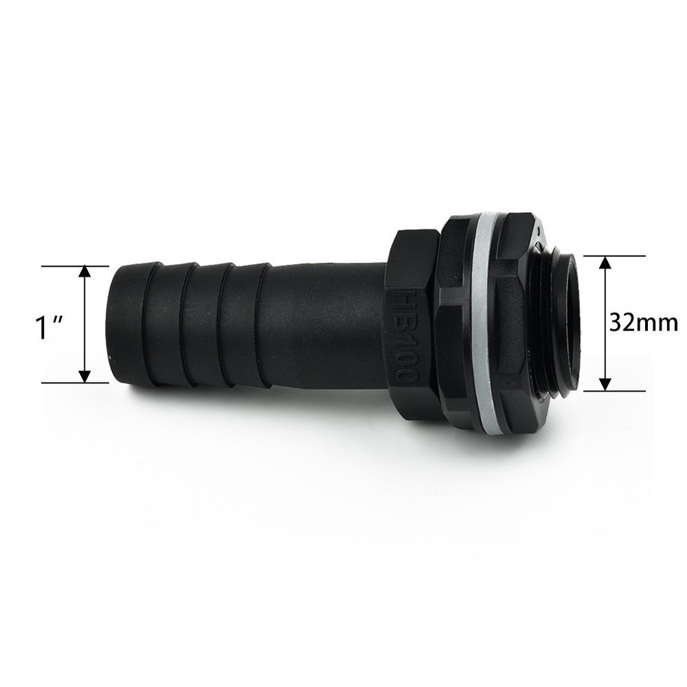 Pipe Overflow Connector 1\\\" Barb 3/4\\\" BSPM Thread Plastic Replacement