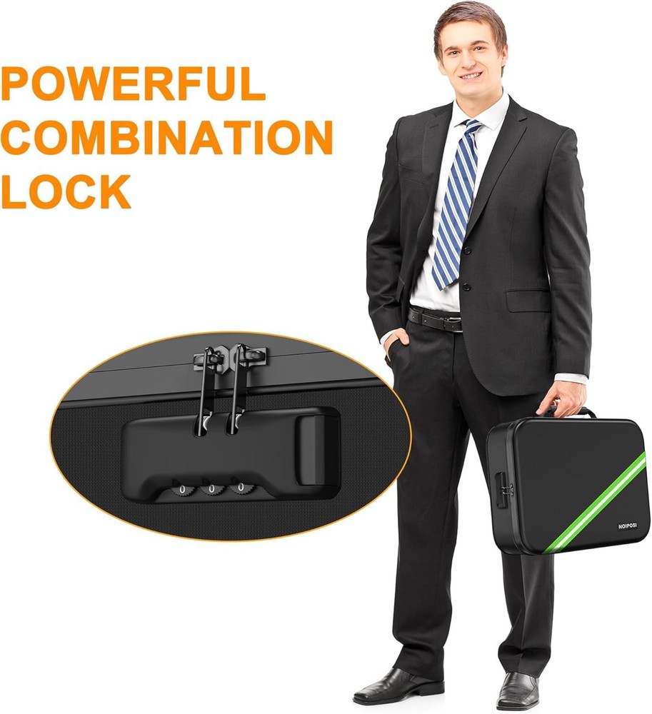 Lightweight Fireproof Document Safe - Secure Waterproof Storage Box with Lock