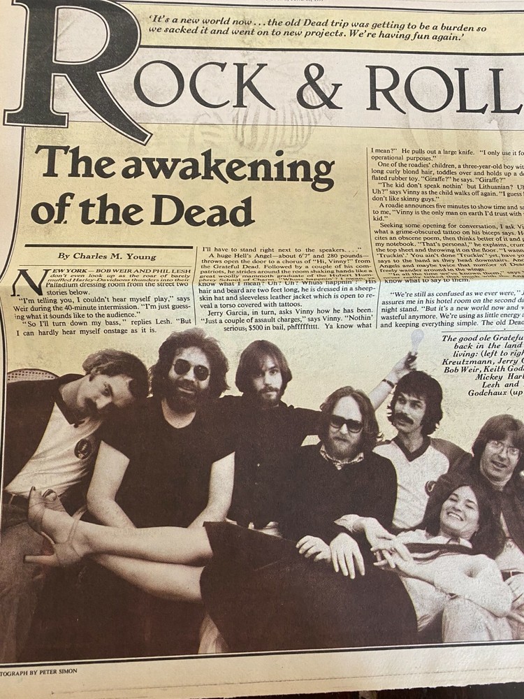 Grateful Dead, Two Page Vintage Clipping