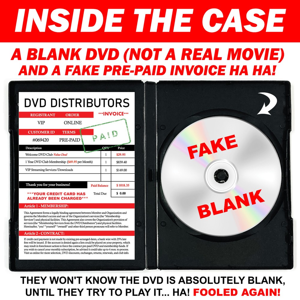 Corn Hub DVD and Fake Invoice Prank Mail Sent Anonymously!
