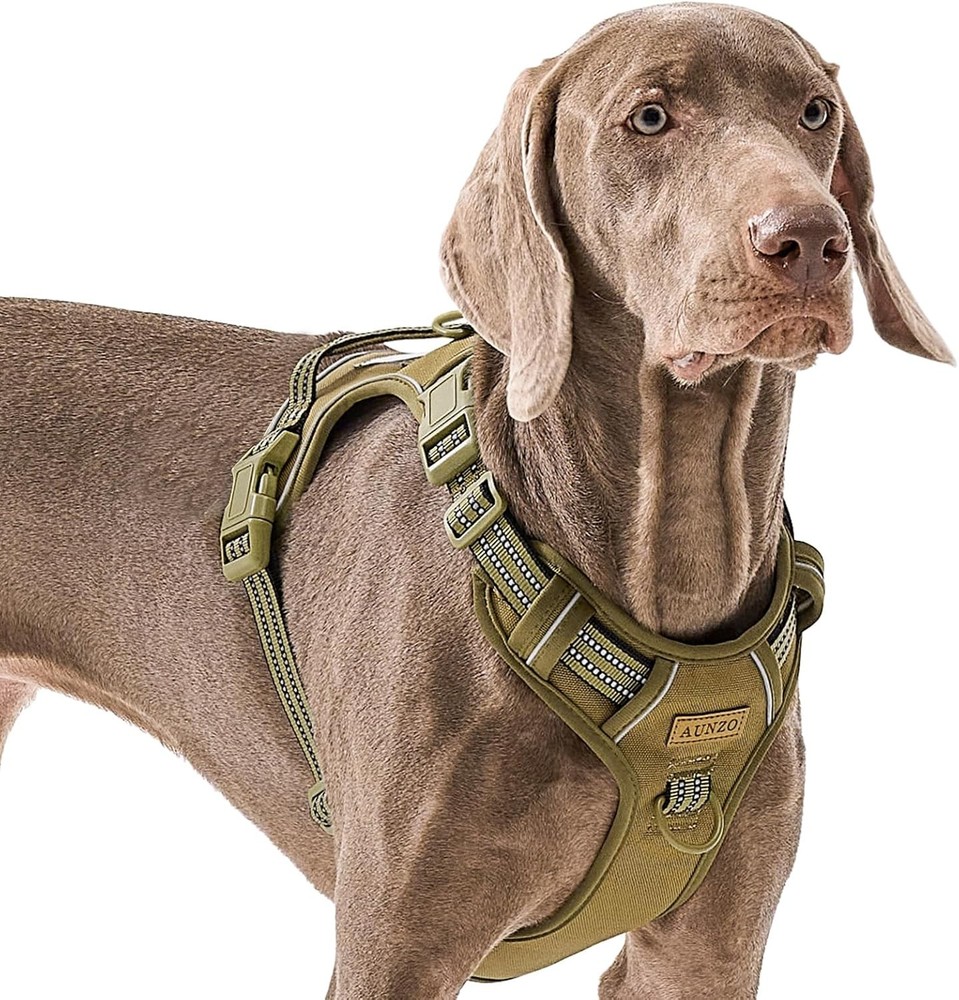 X-Large Dog Harness, No Pull Easy Walker Escape Proof Extra Large, Army Green