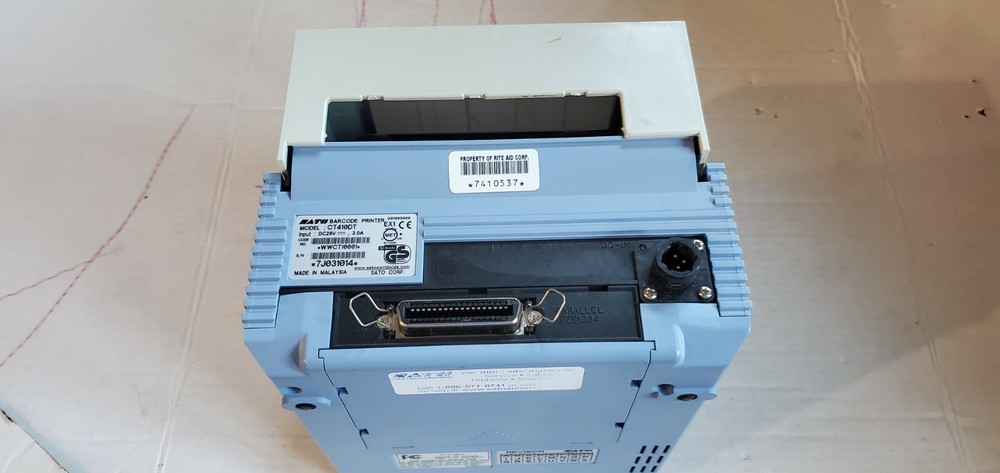 Sato CT410DT Parallels serial Port Ready Barcaode Printer W/ AC Tested