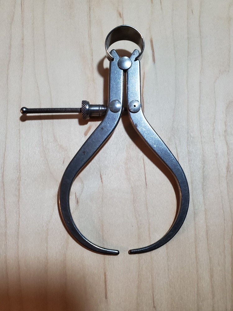 Starrett Toolmakers 4" Outside Caliper Size Fay Style, Quick Release Nut