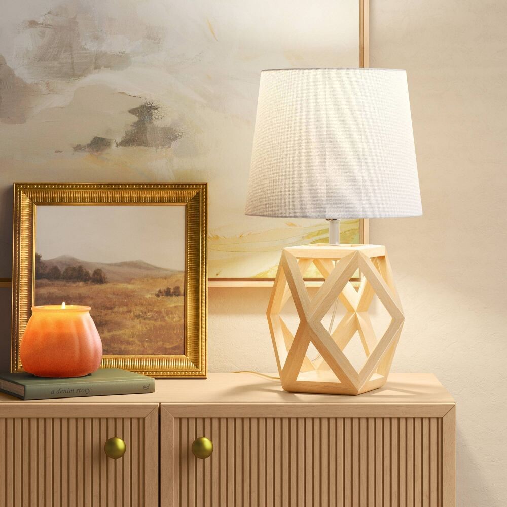 Very Minimalistic Small Geo Table Lamp Brown (Includes LED Light Bulb)