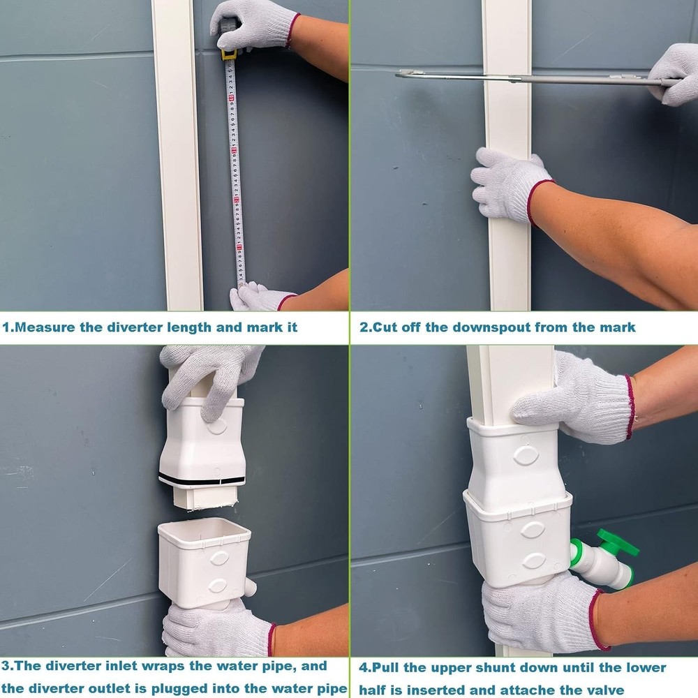 Rainwater Collection System, Gutter Downspout Diverter Kit Rain Barrel Diverter