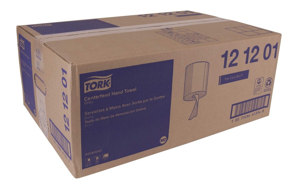 Tork Basic Centerfeed Paper Wiper White M2, High Absorbency, 6 x 600 Sheets, ...