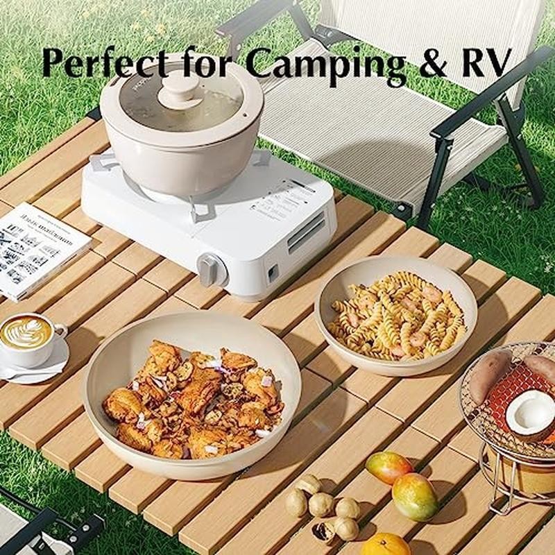 Nonstick Ceramic RV Cookware Set Stackable 5pc Pots & Pans Removable Handle New