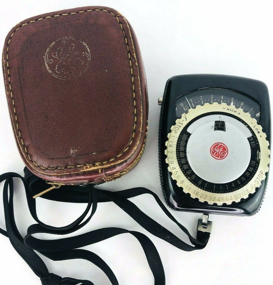 Exposure Meter Vintage GE General Electric Type PR1  Light Meter Case Untested