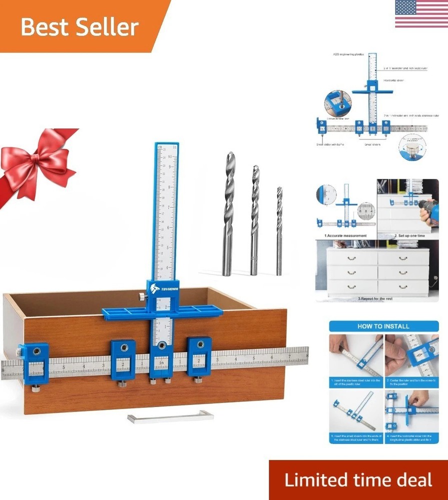 Versatile Cabinet Template Tool - Efficient Guide for Handles & Pulls Placement