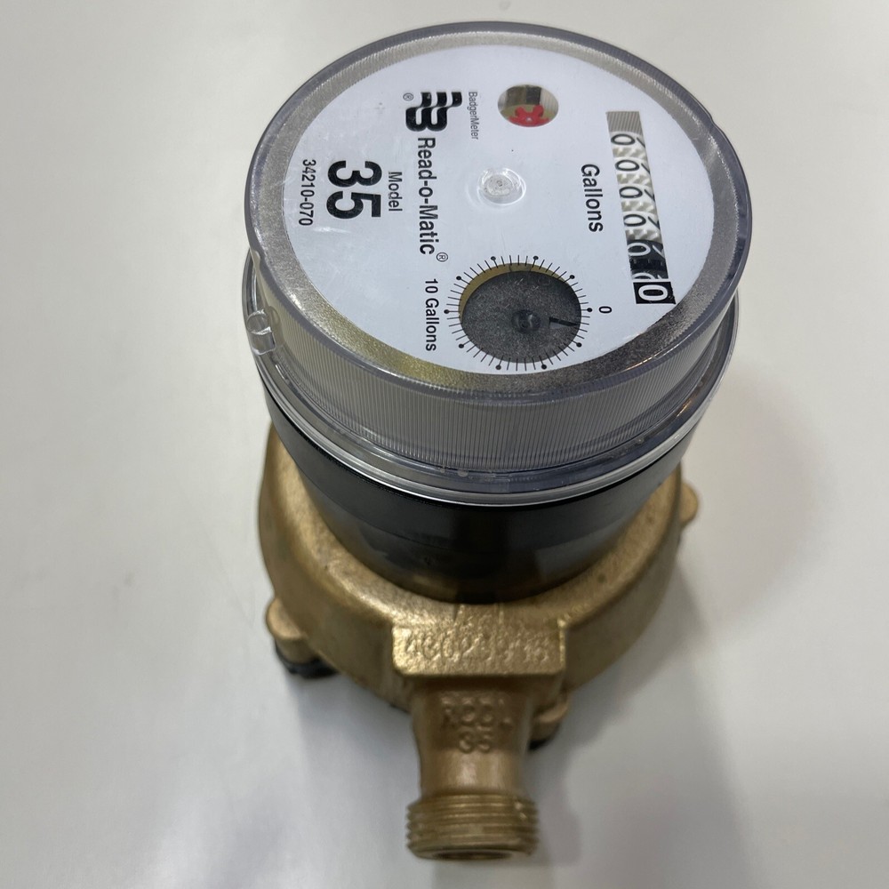 Badger Brass Water Meter Model 35 3/4”