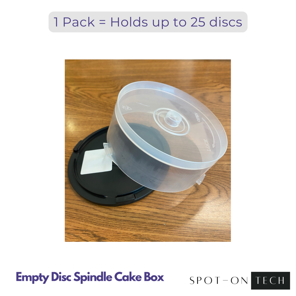 Ten (10) Empty CD DVD BluRay Storage Cake Box Case with Spindle
