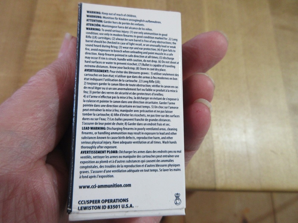 Empty Ammo Box CCI 22 long rifle target (w17) # 56