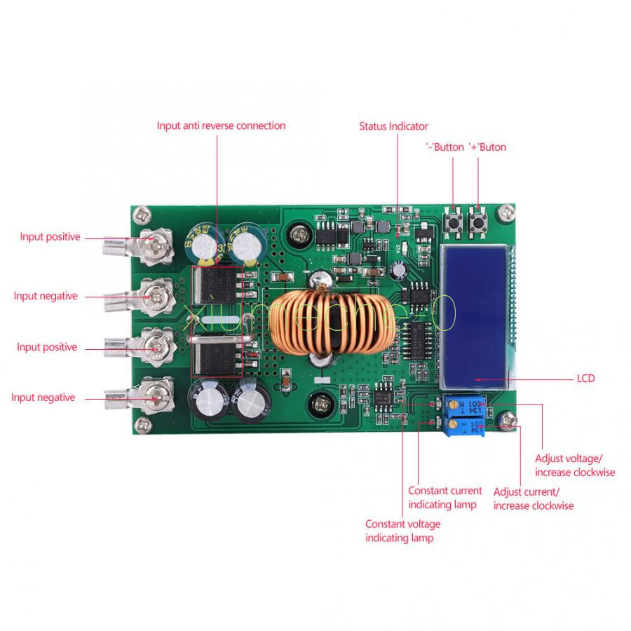 NEW DC-DC Step Down Converter 20A Power Adjustable Step-Down Power Supply Module