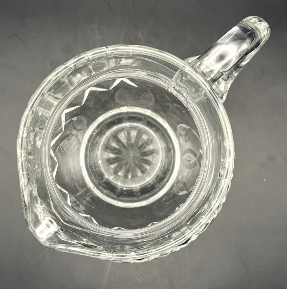 Vintage Lead Crystal Pitcher Diamond Pattern