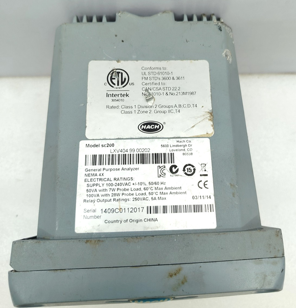 Hach General Purpose Analyzer Model SC200 LXV404.99.00202 Used Tested