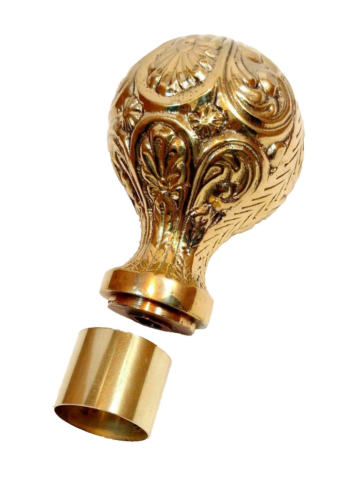 Collectible Handmade Vintage solid brass Designer walking stick Handle Only