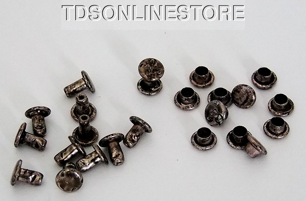6mm Diameter Antique Silver Plated Compression Rivets Package of 12