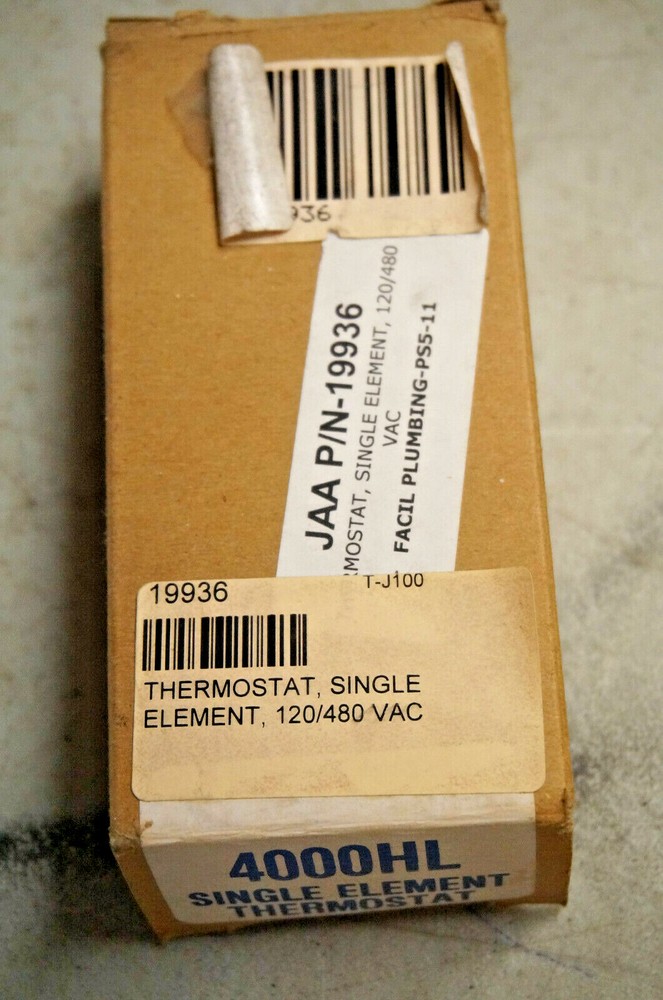 KNOX 4000HL Single Element Thermostat 19936 120/480 VAC Therm-O-Disc Style NEW!