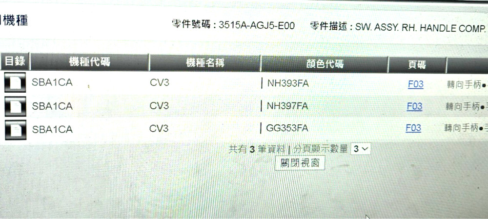 KYMCO CV3 SW.ASSY RIGHT HANDLE COMP. 3515A-AGJ5-E00