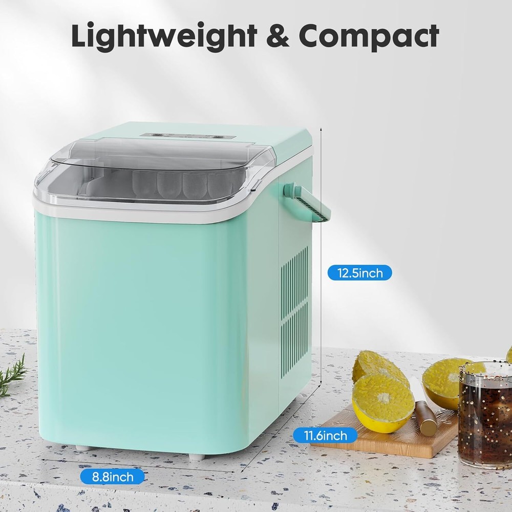 Portable Ice Makers Countertop with Self-cleaning Function Ready 9 Cube in 6 Min