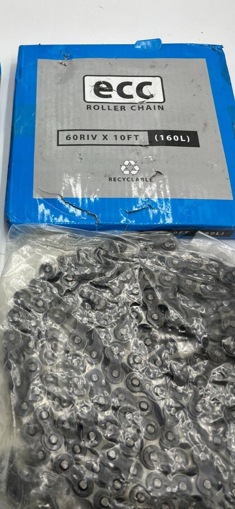 ECC 160L Roller Chain 60 RIV x 10ft Long Heavy Duty Replacement