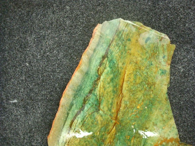 green jasper slab