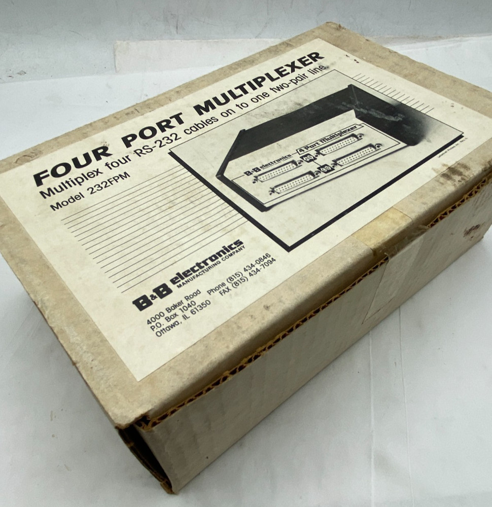 FOUR PORT MULTIPLEXER RS-232 MODEL 232FPM