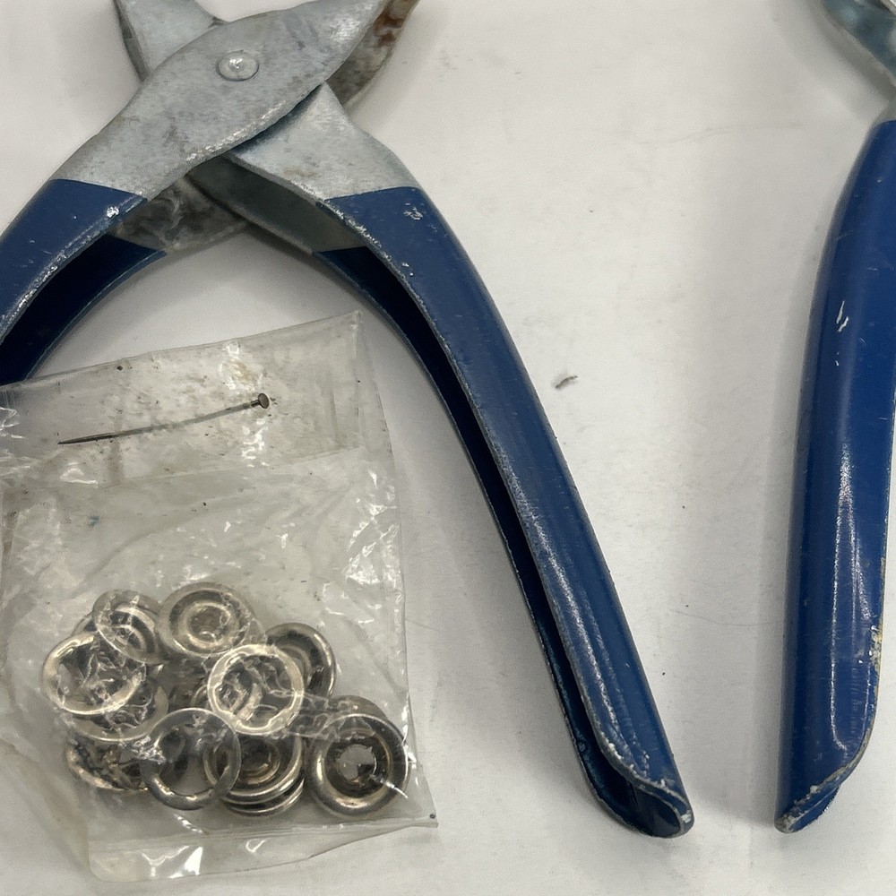 Vintage Eyelet Attaching Tools And Eyelets