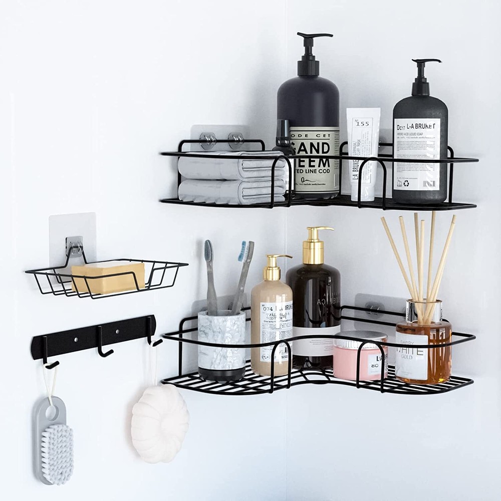 Corner Shower Caddy,4Pack Shower Organizer Corner Shower Shelves with Soap Holde