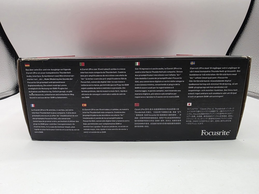 Focusrite Clarett 2Pre USB-C Audio Interface Excellent Preowned Condition