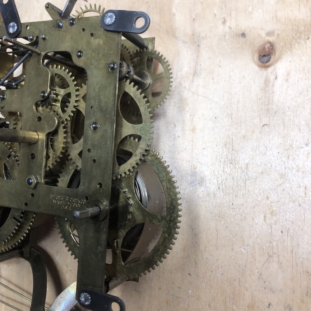 Vintage Gilbert Mantle Winding Clock Part Movement