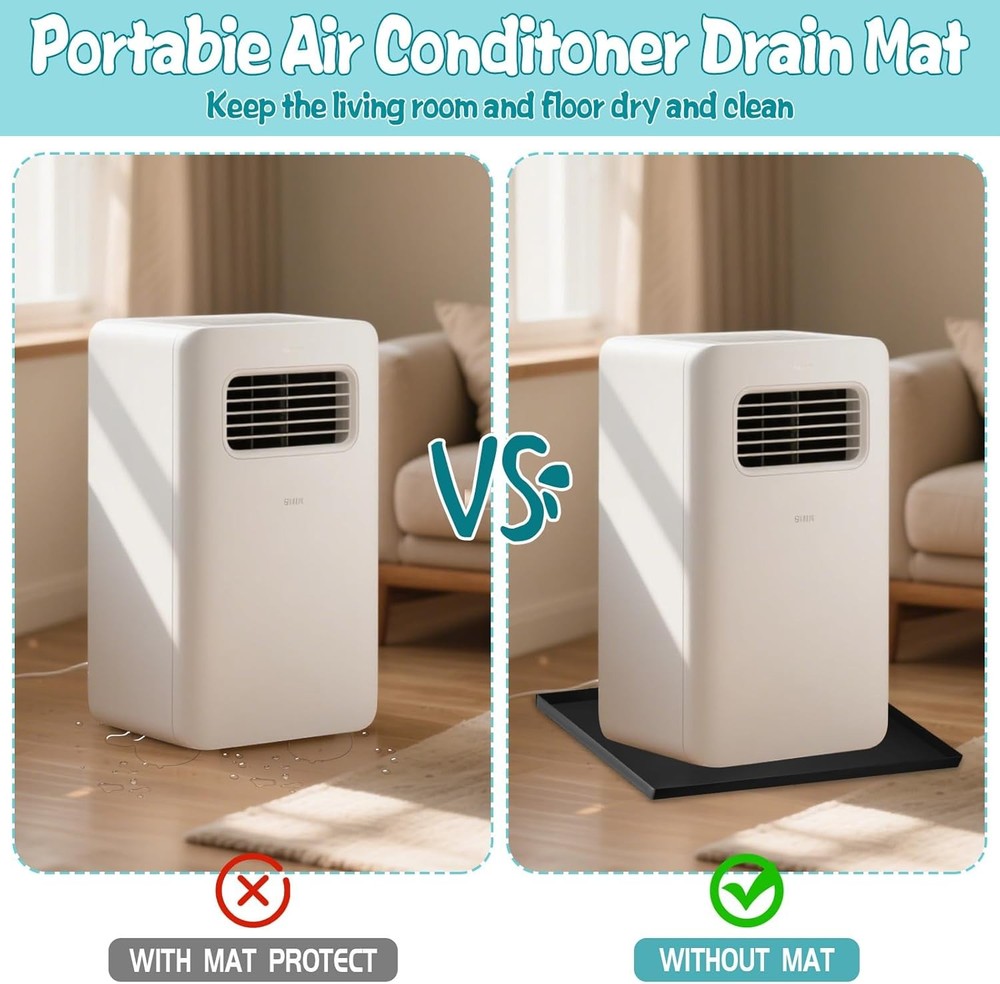 Portable Air Conditioner Drip Pan with Raised Edge