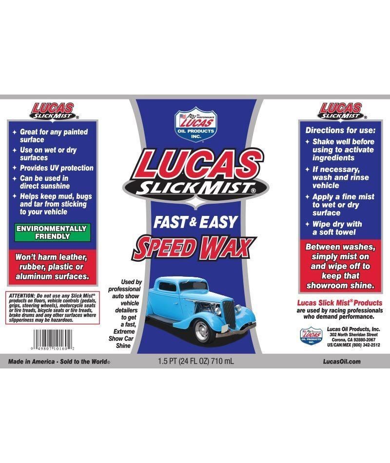 Lucas Slick Mist Speed Wax, 24oz | 10160