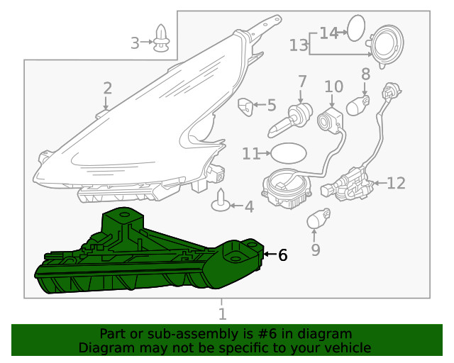 Genuine Nissan Headlight Bracket 62228-1EA0A