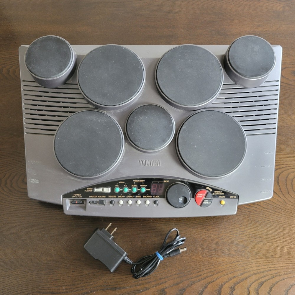 Yamaha DD-50 Percussion Electronic Digital 7 Pad Drum Tested Working with Power
