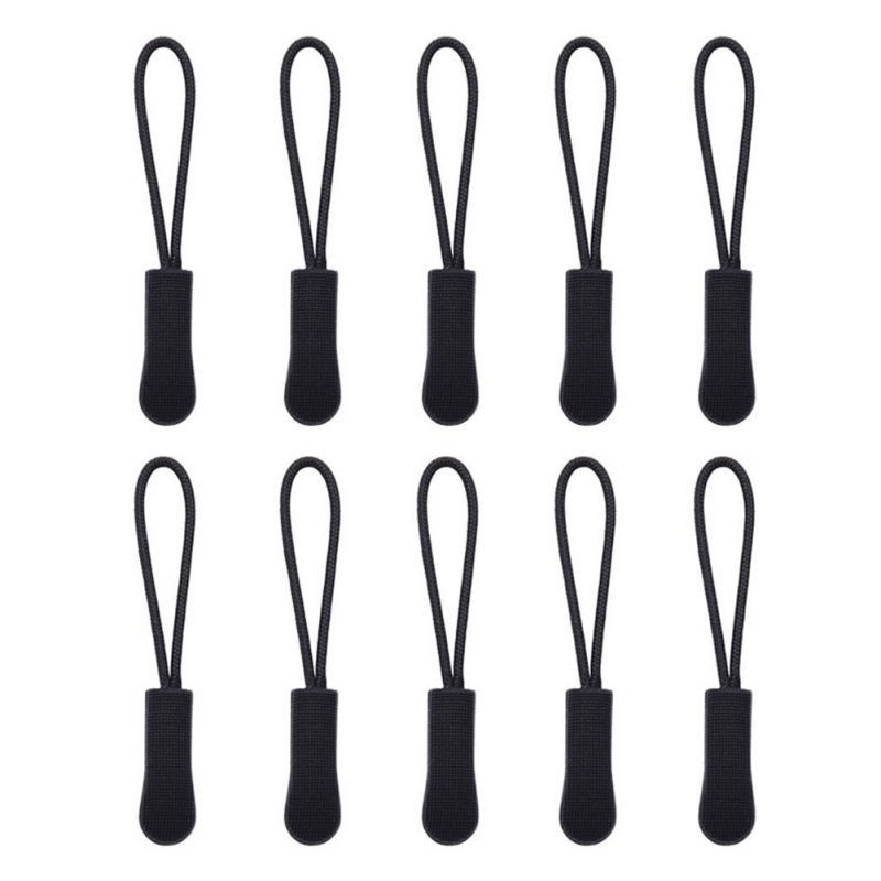 Nylon Black Zipper Pulls for Jackets, Back Packs ANYTHING with a Zipper!