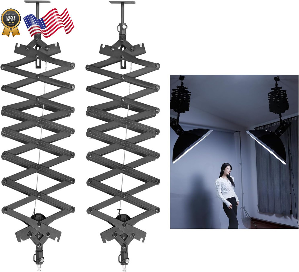 2M/78.7Inch Drop Pantograph for Studio Ceiling Rail System Pantograph Studio Arm