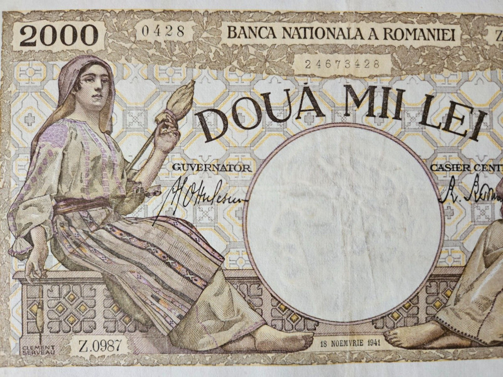 Romania 2000 lei 1941 large banknote