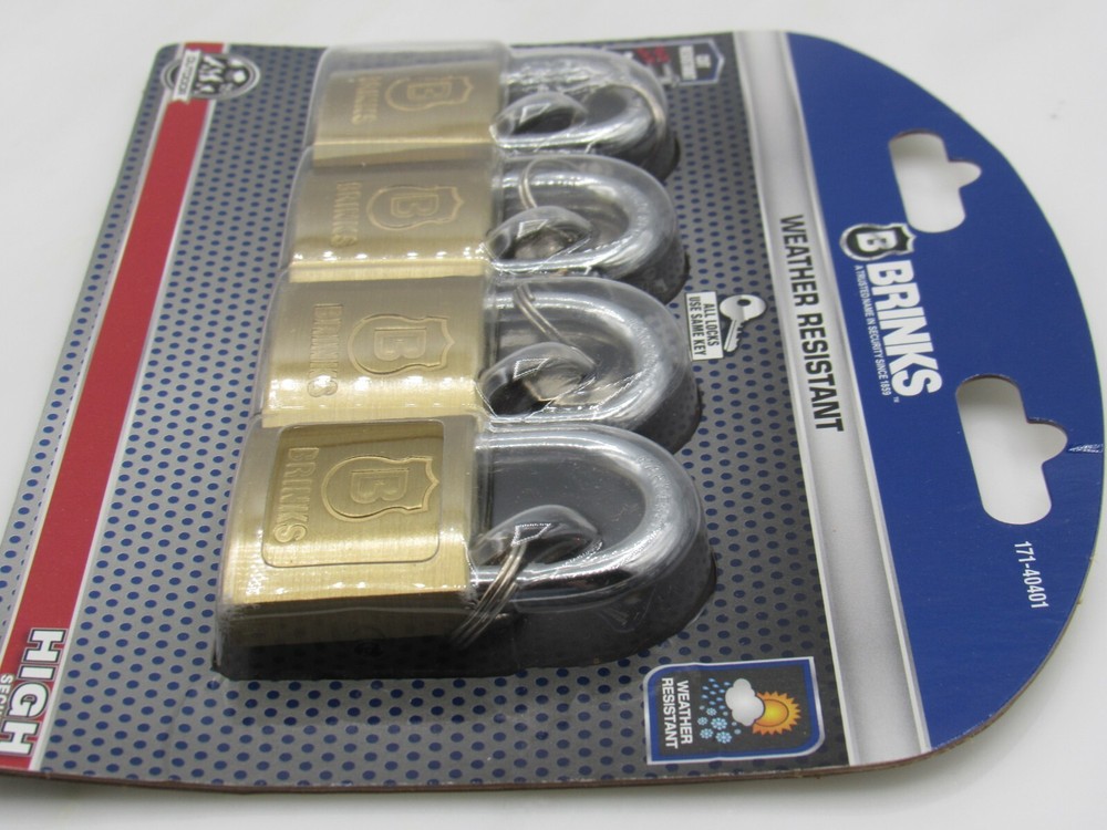 HIGH QUALITY HEAVY 4 PIECE BRINKS WEATHER RESISTANT HIGH SECURITY LOCKS
