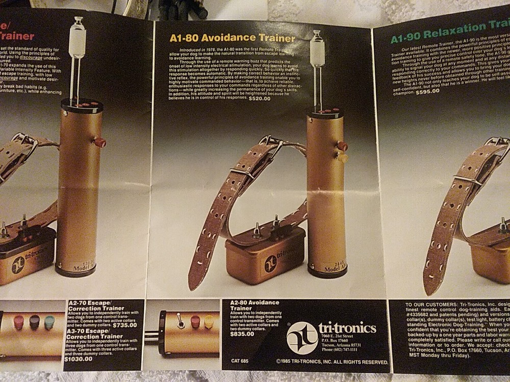 Huge Vintage Tri Tronics Shock Collars Dog Training Set
