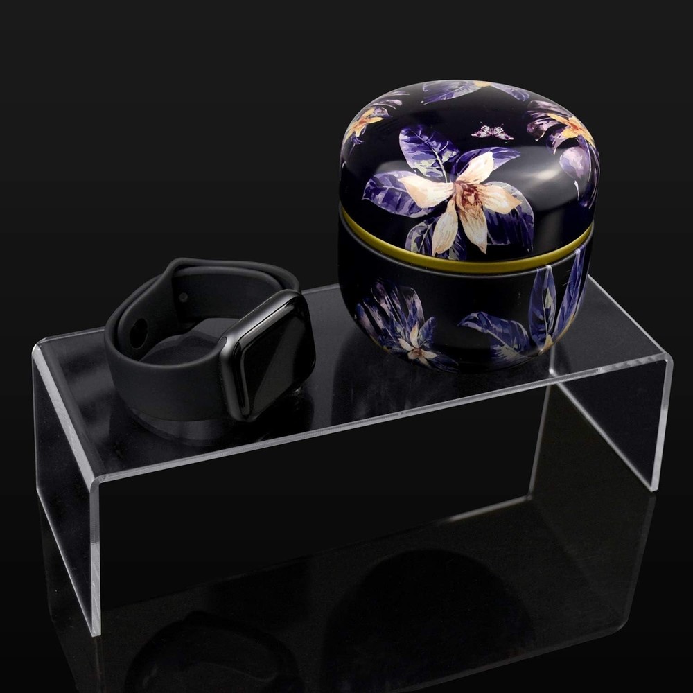 Thyores 5 Pcs Large Acrylic Risers, Clear Display Showcase Collectibles Display