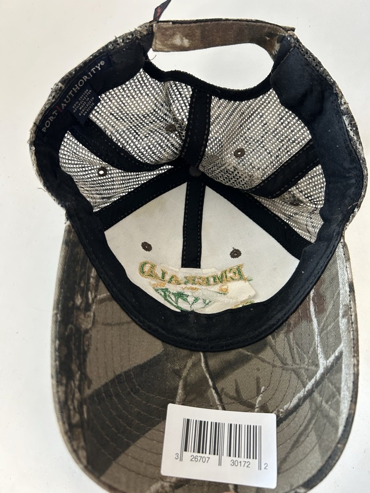 Emerald Services Camouflage Hat Cap, Adjustable Strap by Port Authority - New
