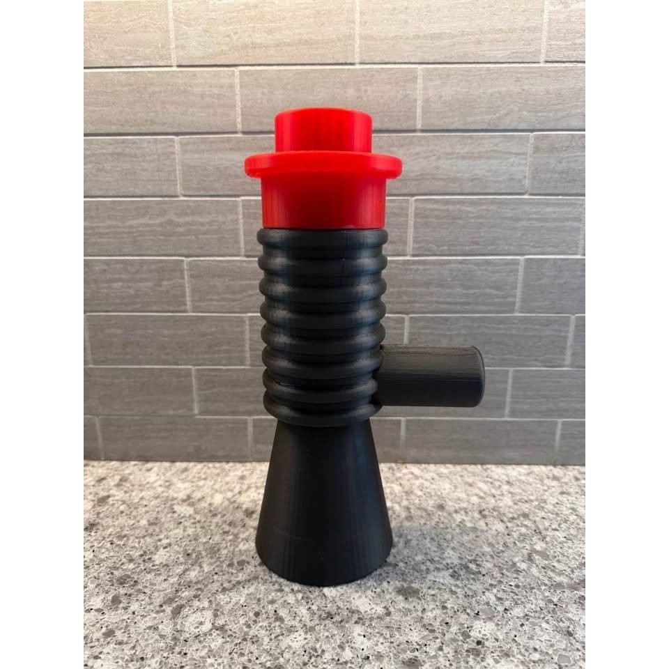 Black 3D Printed Star Wars Lego Blaster with Red Stud-Pew Pew!