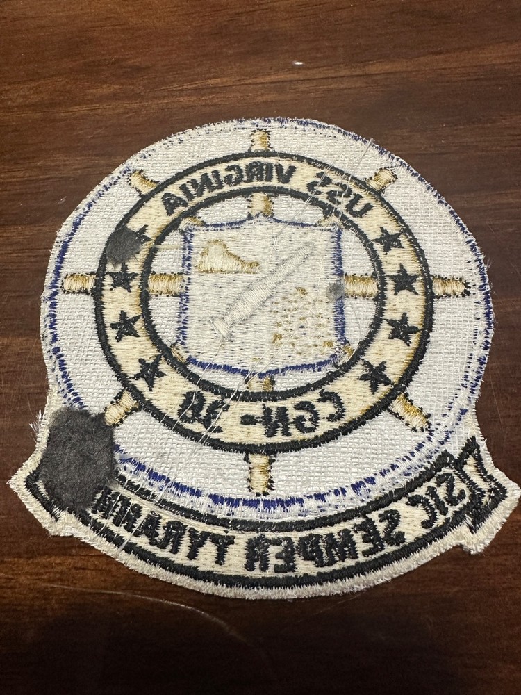 Vintage US Navy USS Virginia CGN-38 Command Ship Patch