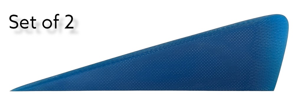 Pacific Vibrations BONZER Surfboard RUNNERS (2) - GLASS ON  SOLID GLASS Blue
