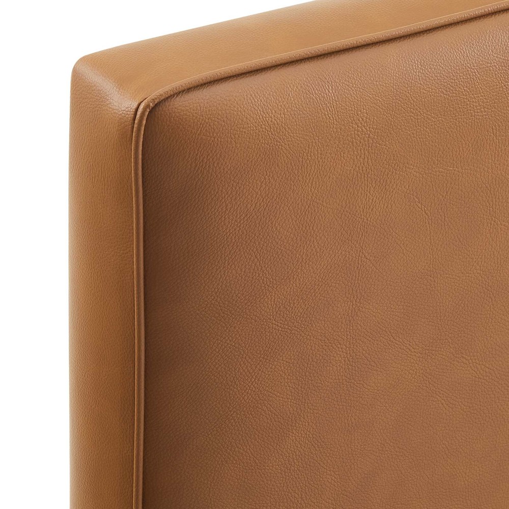 Modway Lindee Vegan Leather Queen Headboard in Tan