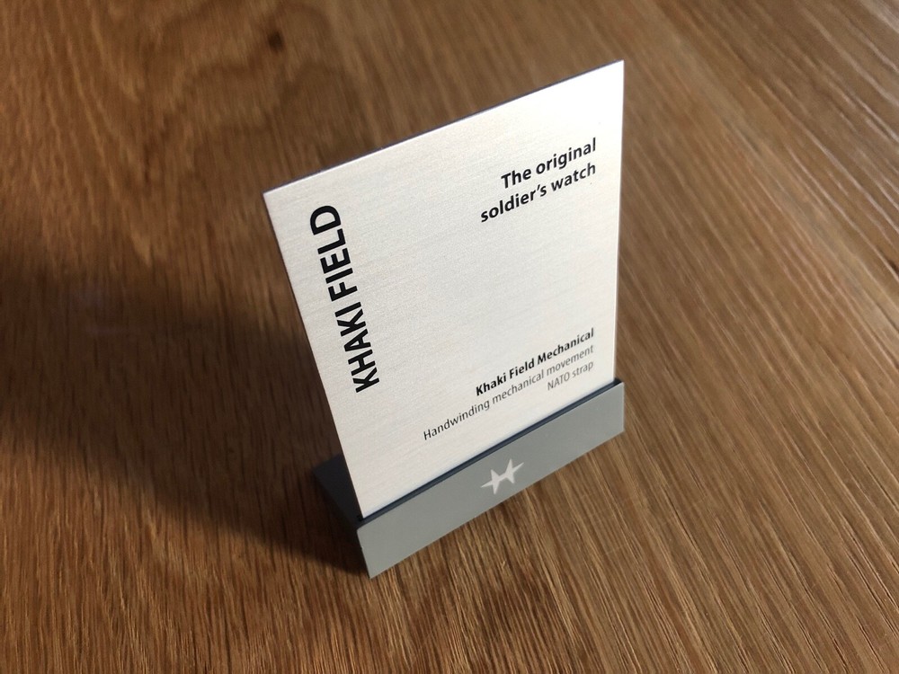 Hamilton Plaque Plate Display - Khaki Field - For Watches