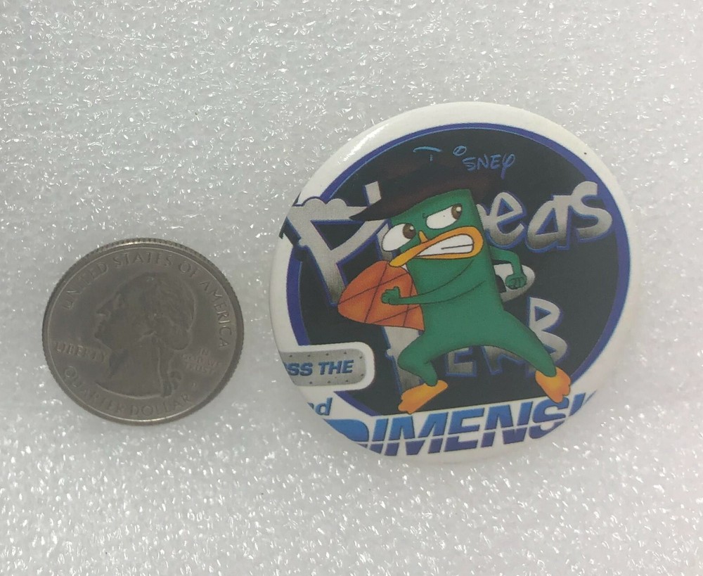 Phineas and Ferb - Perry the Platypus Button Pin